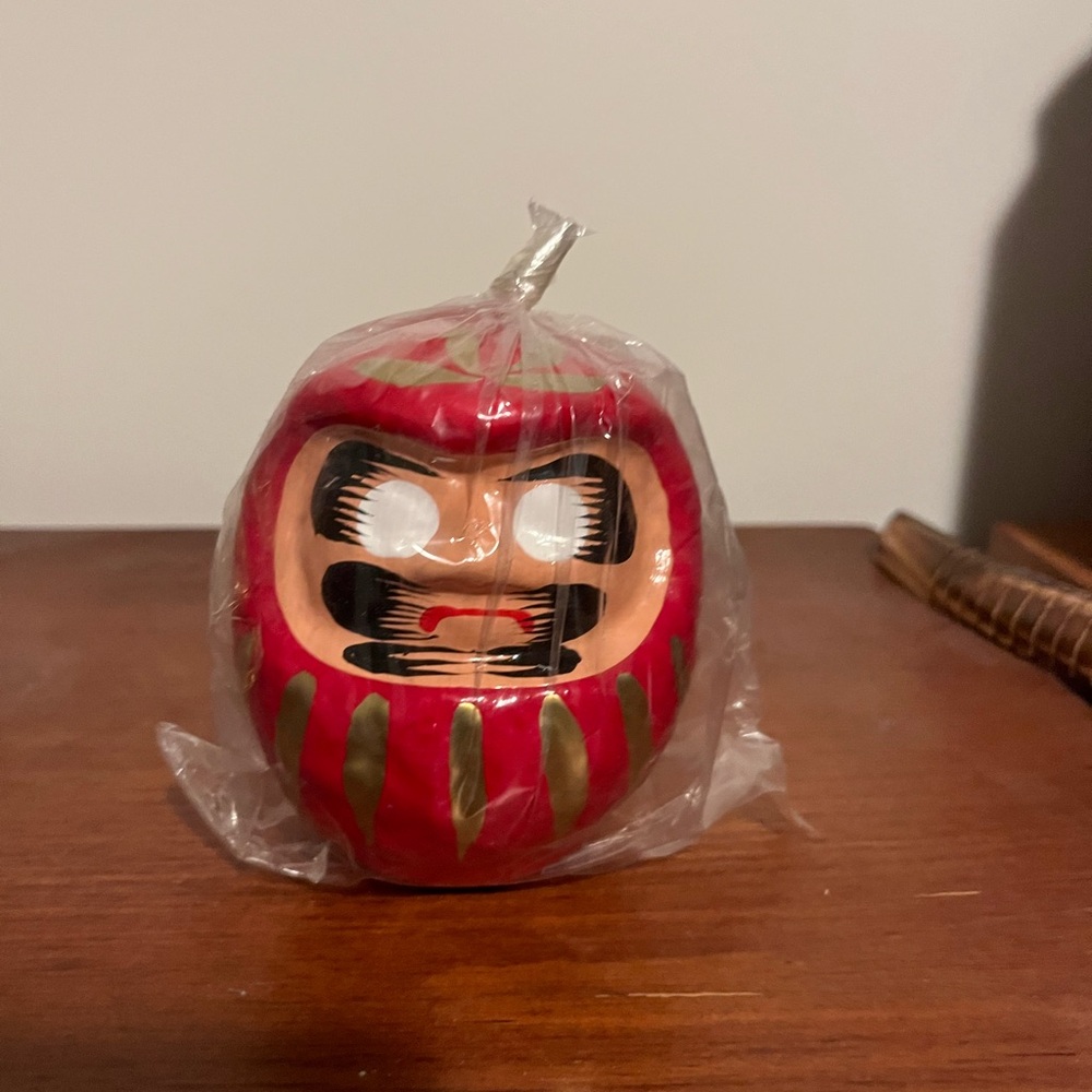 Red Daruma Doll Home Accent